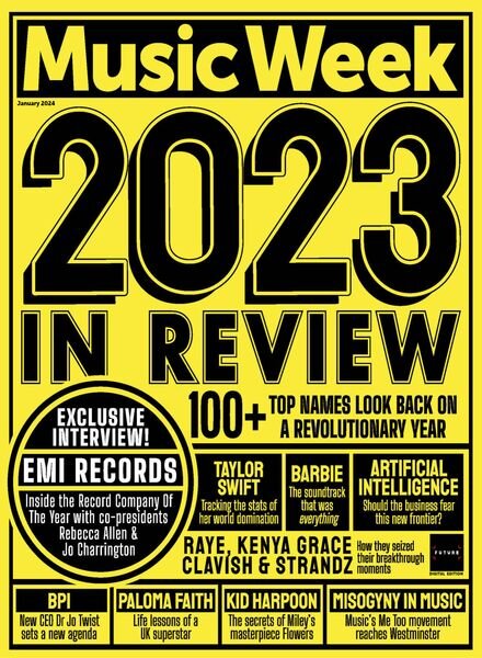 Music Week – Issue 1388 – January 2024 Cover