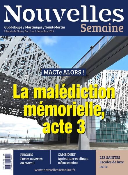 Nouvelles Semaine – 1 Decembre 2023 Cover