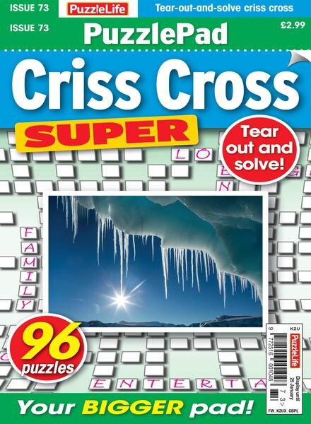 PuzzleLife PuzzlePad Criss Cross Super – December 2023 Cover