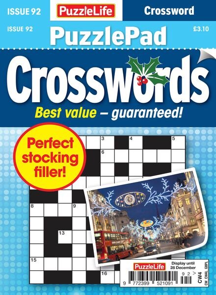 PuzzleLife PuzzlePad Crosswords – November 2023 Cover