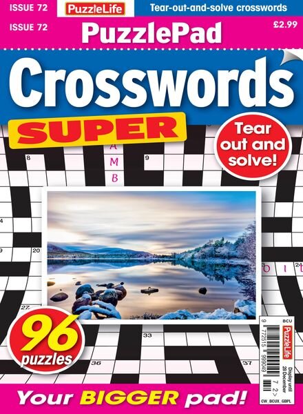 PuzzleLife PuzzlePad Crosswords Super – November 2023 Cover