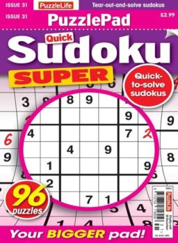 PuzzleLife PuzzlePad Sudoku Super – November 2023