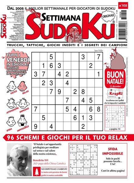 Settimana Sudoku – 22 Dicembre 2023 Cover
