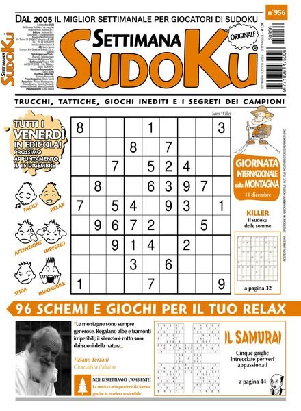 Settimana Sudoku – 8 Dicembre 2023 Cover