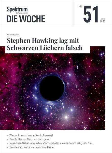 Spektrum Die Woche – 21 Dezember 2023 Cover