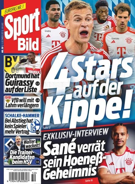 Sport Bild – 13 Dezember 2023 Cover