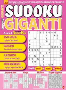 Sudoku Giganti – Gennaio-Febbraio 2024