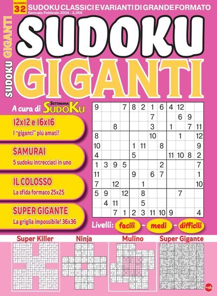 Sudoku Giganti – Gennaio-Febbraio 2024 Cover