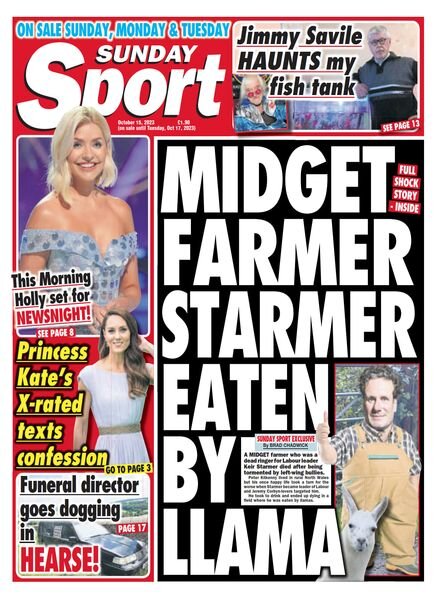 Sunday Sport – 15 October 2023 Cover