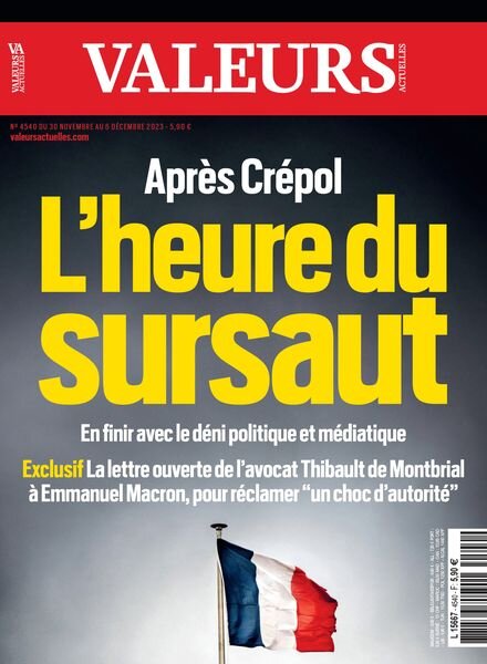 Valeurs Actuelles – 30 Novembre 2023 Cover