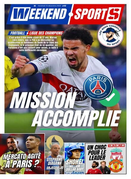 Week-end Sports – 15 Decembre 2023 Cover