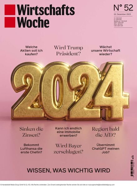 Wirtschaftswoche – 22 Dezember 2023 Cover