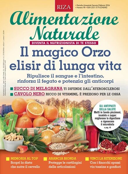 Alimentazione Naturale – Gennaio 2024 Cover