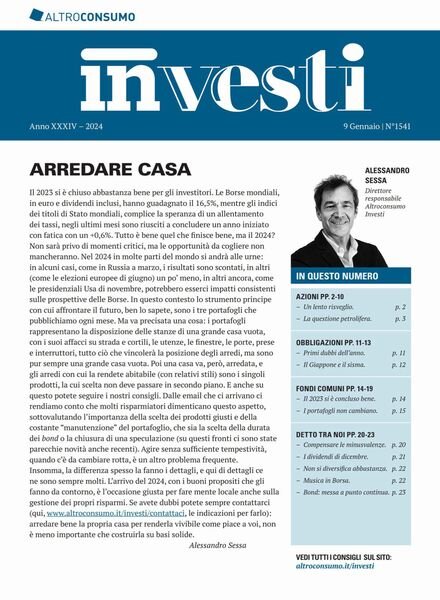 Altroconsumo Investi – 9 Gernnaio 2024 Cover