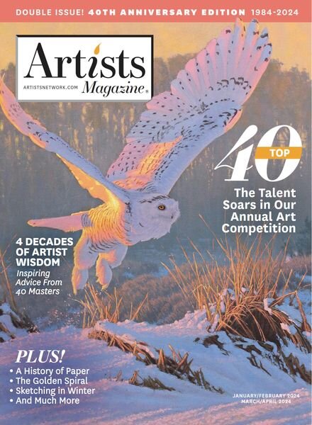 Artists Magazine – 40th Anniversary Double Issue – 3 January 2024 Cover