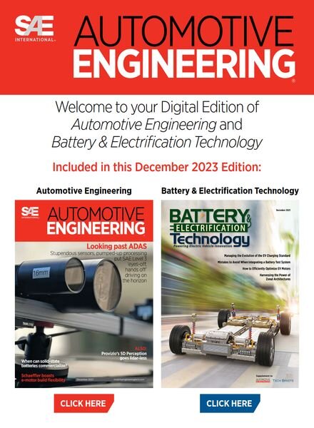 Automotive Engineering – December 2023 Cover