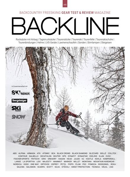 BACKLINE Backcountry Freeskiing Gear Test & Review Magazine – Winter 2023-2024 Cover