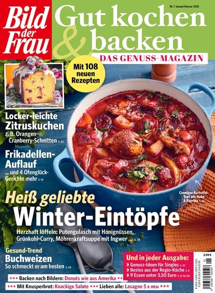 Bild der Frau Gut Kochen & Backen – Januar-Februar 2024 Cover