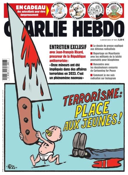 Charlie Hebdo – 3 Janvier 2024 Cover