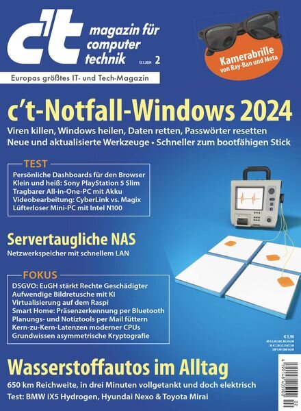 c’t Magazin fur Computertechnik – 12 Januar 2024 Cover