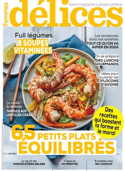 Delices de Femmes d’Aujourd’hui – Janvier 2024 Cover