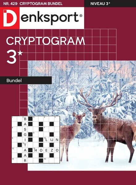 Denksport Cryptogrammen 3 bundel N429 – 25 Januari 2024 Cover