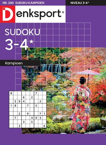 Denksport Sudoku 3-4 kampioen – 18 Januari 2024 Cover