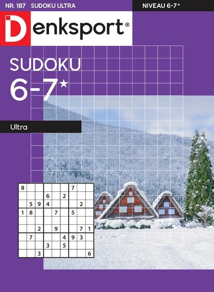 Denksport Sudoku 6-7 ultra N187 – 25 Januari 2024 Cover