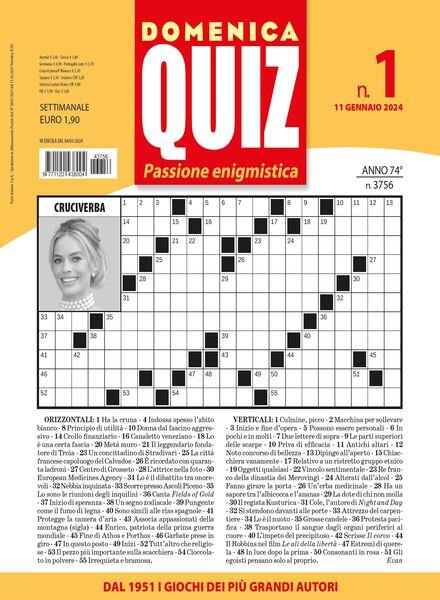 Domenica Quiz – 11 Gennaio 2024 Cover