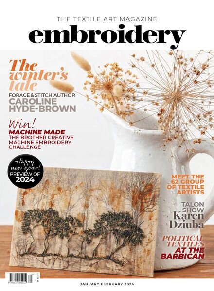 Embroidery Magazine – January-February 2024 Cover