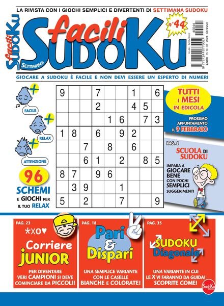 Facili Sudoku – Gennaio 2024 Cover