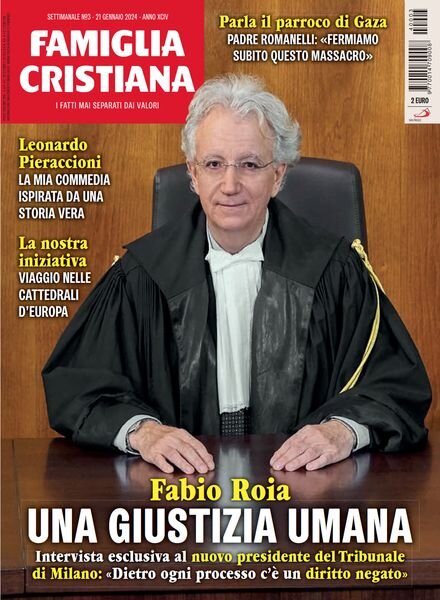 Famiglia Cristiana – 21 Gennaio 2024 Cover