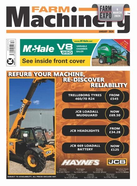 Farm Machinery – January 2024 Cover