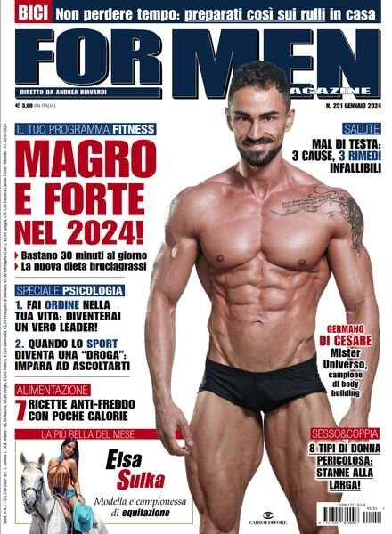 For Men Magazine – Gennaio 2024 Cover