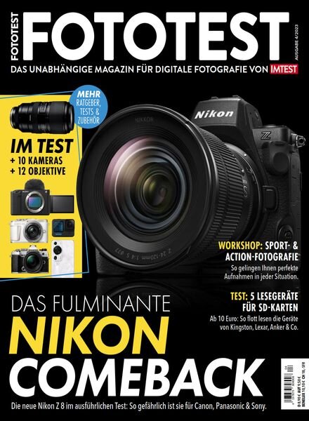 Fototest Magazin – Juli-August 2023 Cover