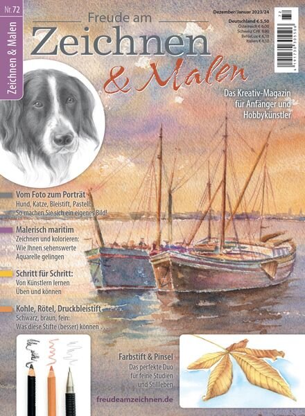 Freude am Zeichnen & Malen – Dezember 2023 – Januar 2024 Cover
