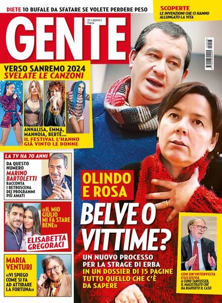Gente Italia – 27 Gennaio 2024 Cover