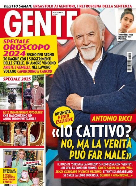 Gente Italia – 6 Gennaio 2024 Cover