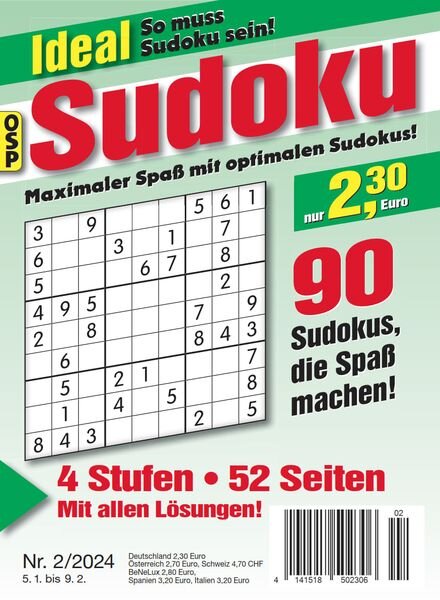 Ideal Sudoku – Nr 2 2024 Cover