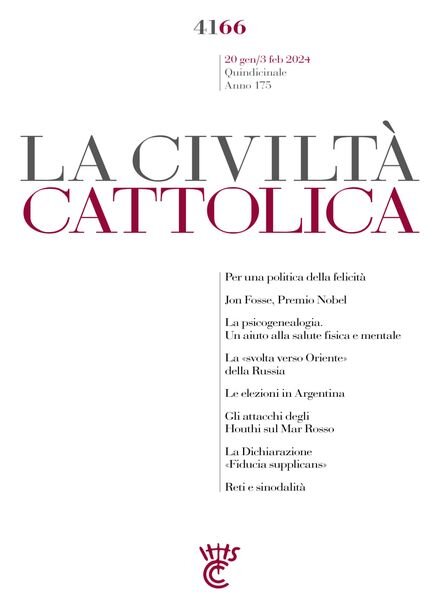 La Civilta Cattolica – 20 Gennaio 2024 Cover