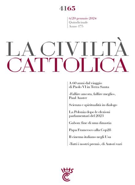 La Civilta Cattolica – 6 Gennaio 2024 Cover