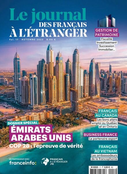 Le journal des Francais a l’etranger – Automne 2023 Cover
