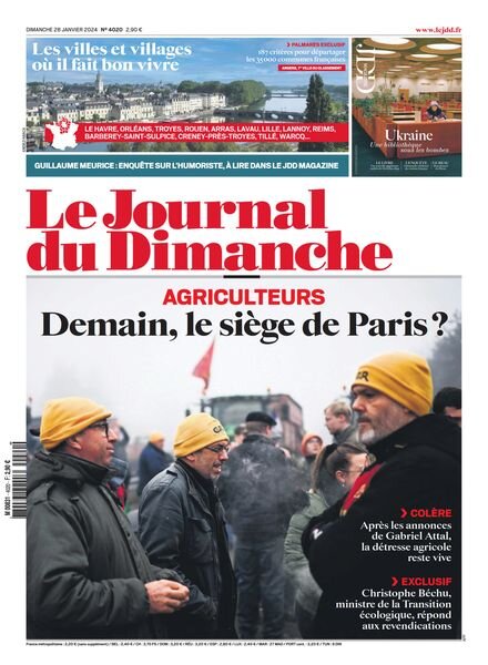 Le Journal du dimanche – 28 Janvier 2024 Cover