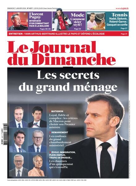 Le Journal du dimanche – 7 Janvier 2024 Cover