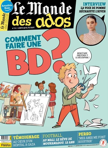 Le Monde des Ados – 17 Janvier 2024 Cover