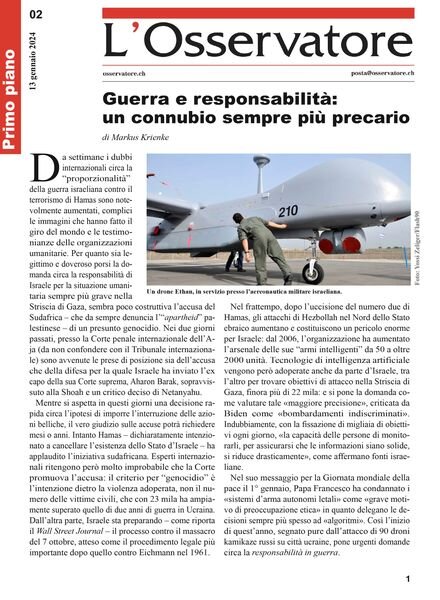 L’Osservatore – 13 Gennaio 2024 Cover