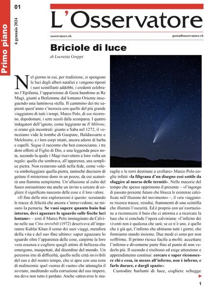 L’Osservatore – 6 Gennaio 2024 Cover