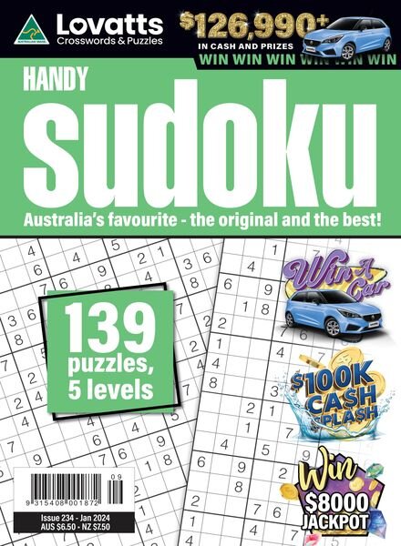 Lovatts Handy Sudoku – Issue 234 – 31 December 2023 Cover