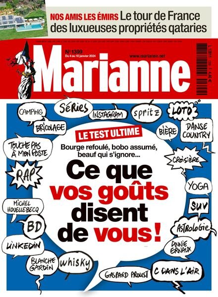 Marianne – 4 Janvier 2024 Cover