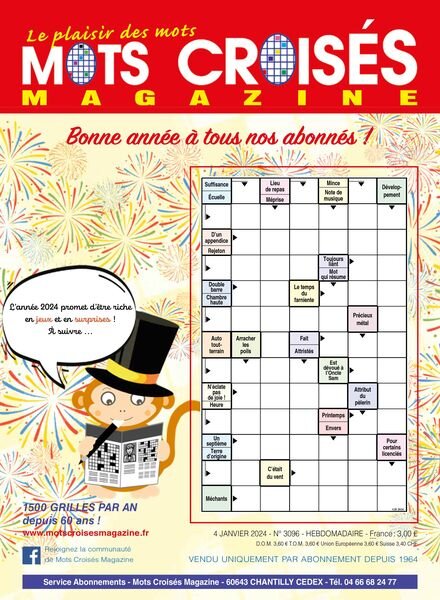 Mots Croises Magazine – 4 Janvier 2024 Cover